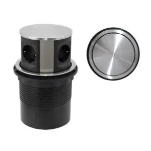 Выдвижной удлинитель Tor, 120 мм 4 розетки, сталь, AKS