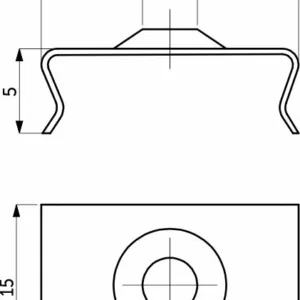Держатель для накладного профиля Line (POLARUS), HLT