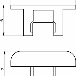 Заглушка к алюминиевому профилю NAVI-0806A, цвет белый, AKS