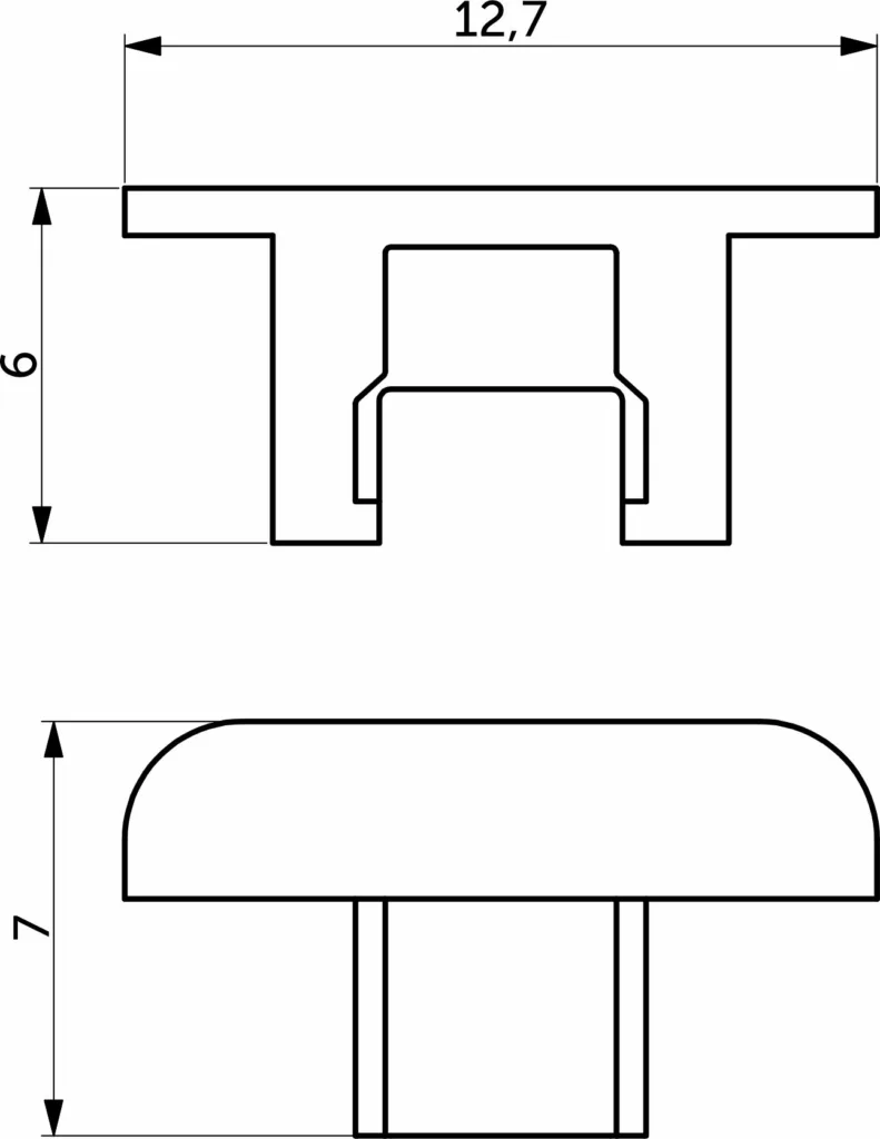 Заглушка к алюминиевому профилю NAVI-0806A, цвет черный, AKS
