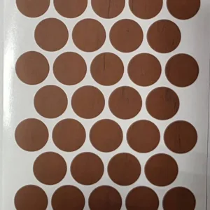 Заглушка самоклеящаяся д.18 мм 32шт. орех