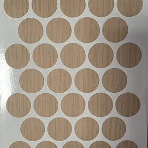 Заглушка самоклеящаяся д.18 мм 32шт. дуб выбеленный