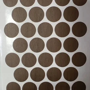 Заглушка самоклеящаяся д.18 мм 32шт. орех темный
