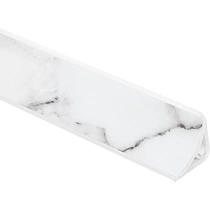 Плинтус кухонный 3 метра УЗКИЙ мрамор белый