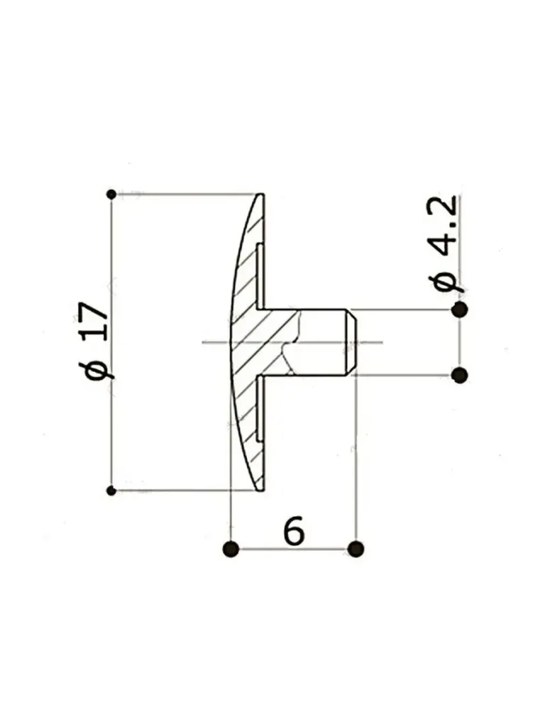 Заглушка под эксцентрик пластиковая 50 шт вишня