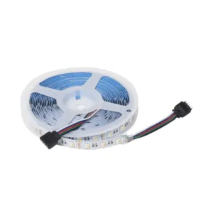 Лента светодиодная RGBW - 10W/m, 12V, 12мм, 5050, 60 д/м, IP20, цветная + нейтральный белый - 5м, AKS