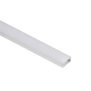 Профиль алюминиевый накладной SIRIUS-1407S с экраном, цвет алюминий, 2м, AKS (в комплекте 4 заглушки и 4 крепления)