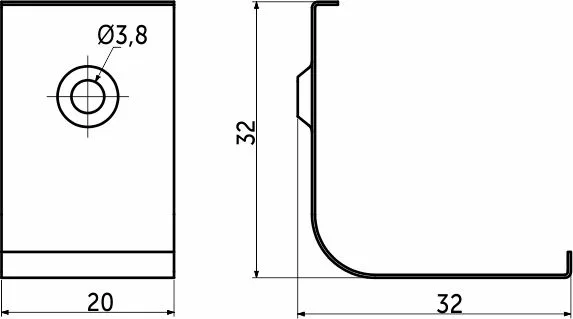 Держатель для углового профиля ORION-GREAT 3030Q и ORION-GREAT 3030C, AKS