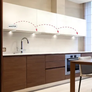 Светильник светодиодный Pupil, накладной, 4,0W, 12VDC, L-270mm, холодный белый 6000K, 2м, алюминий, HLT