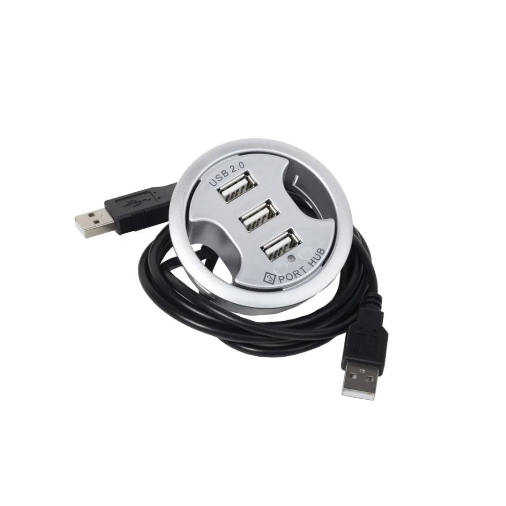 Разветвитель USB, 3 выхода, мат. хром, AKS