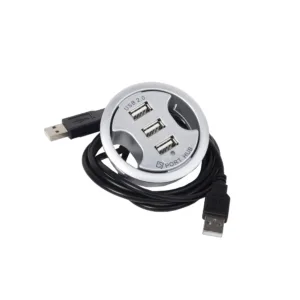 Разветвитель USB, 3 выхода, мат. хром, AKS