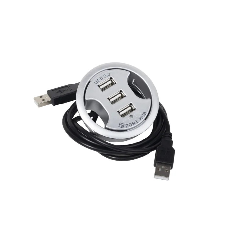 Разветвитель USB, 3 выхода, мат. хром, AKS