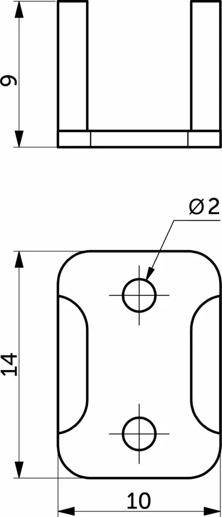 Держатель для гибкого неона 6*12мм, пластик, AKS