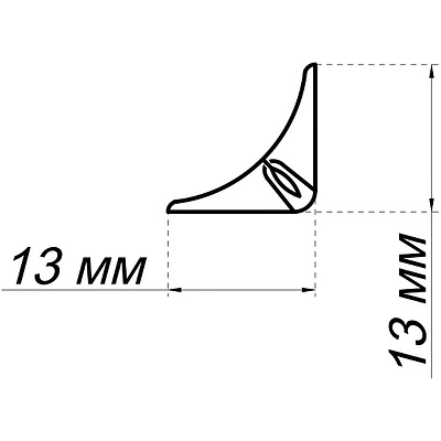 Плинтус кухонный 3 метра УЗКИЙ черный