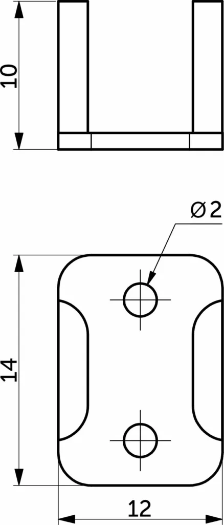 Держатель для гибкого неона 8*16мм, пластик, AKS