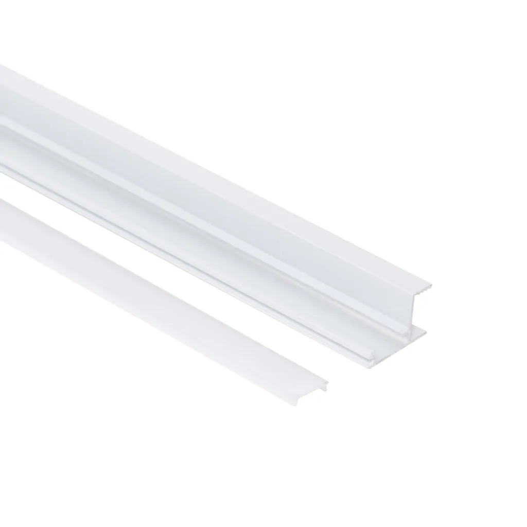 Профиль алюминиевый накладной/торцевой CAPELLA-3016W, с экраном, цвет белый, 2м (для 16 ДСП), AKS