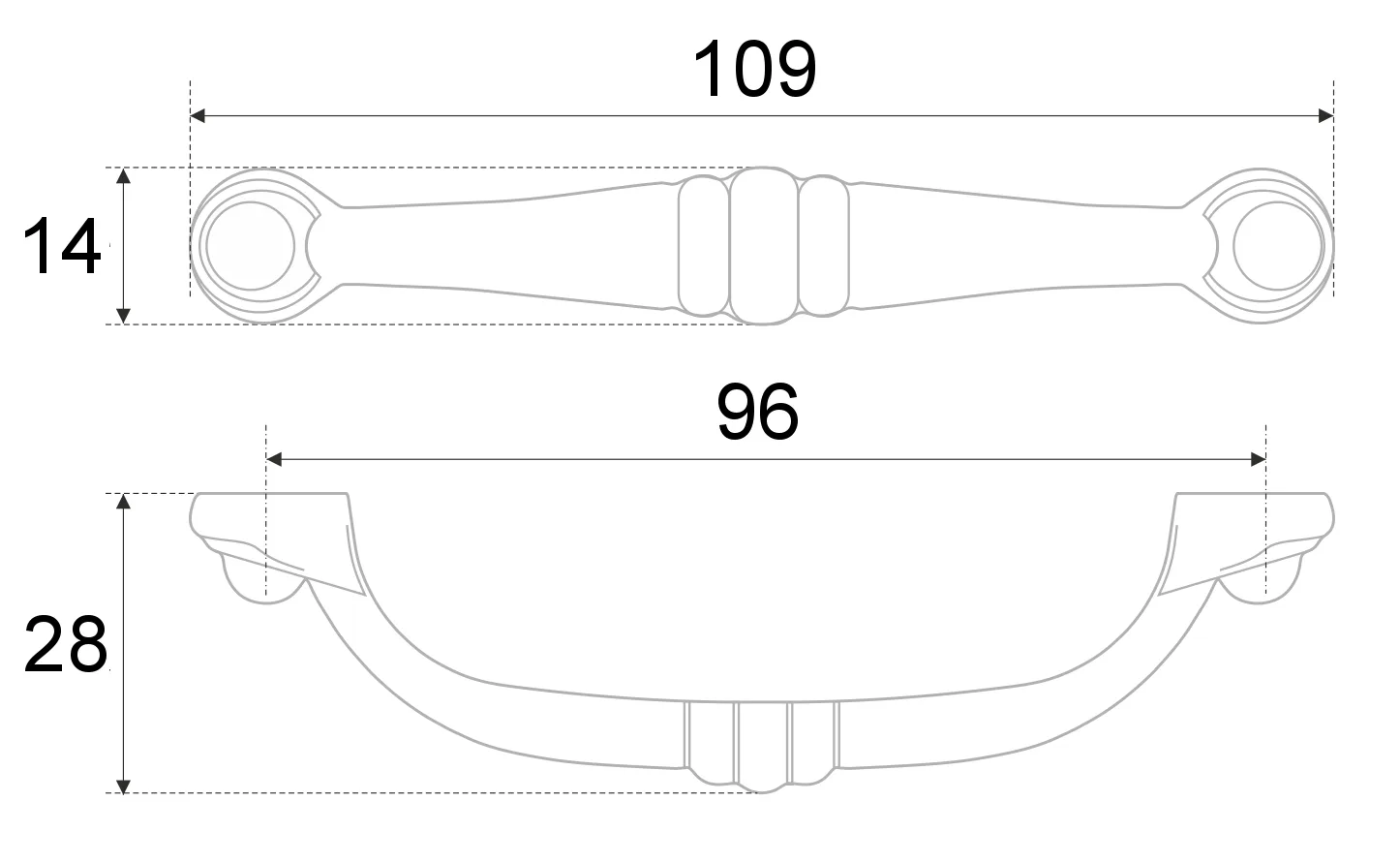 Мебельная ручка BARSA RS081CP.3/96