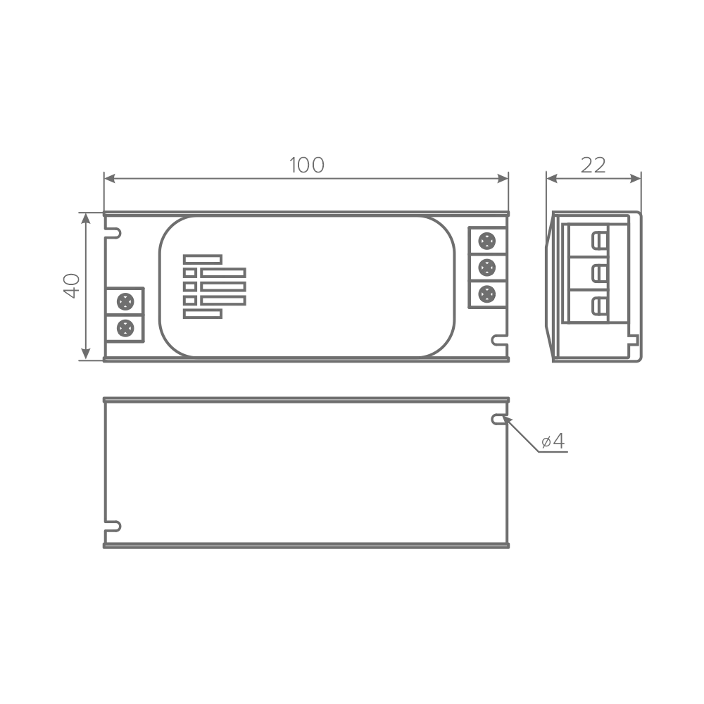 Блок питания AQ BASE 220V/24V IP20 36W