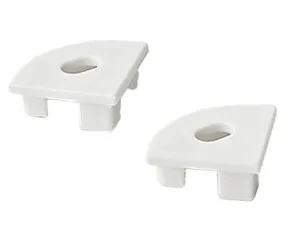 Заглушка к алюминиевому профилю ORION-1616C, форма четверть круга, цвет серый, AKS