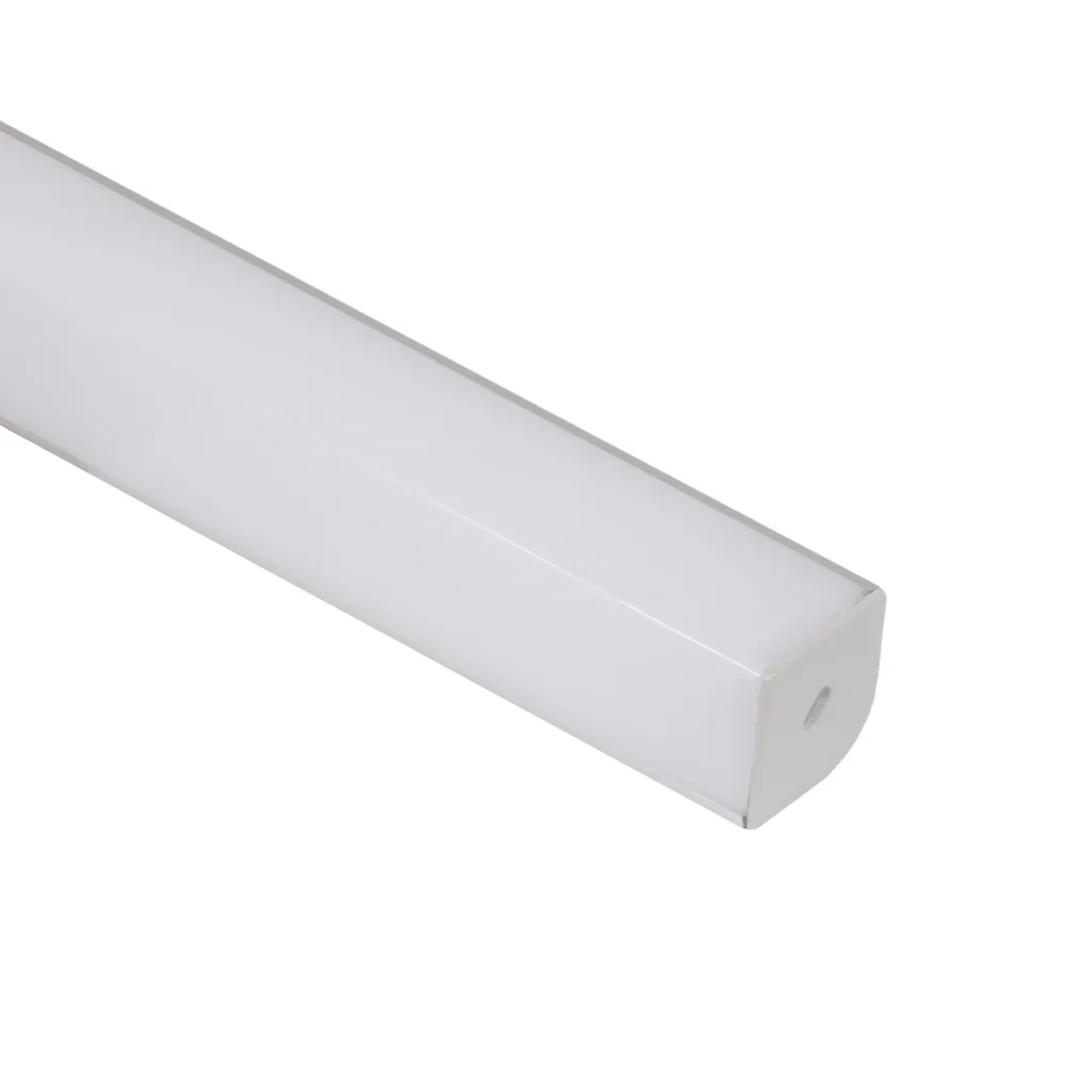 Профиль алюминиевый угловой/подвесной ORION-GREAT 3030Q с экраном квадрат, цвет алюминий, 2м, AKS