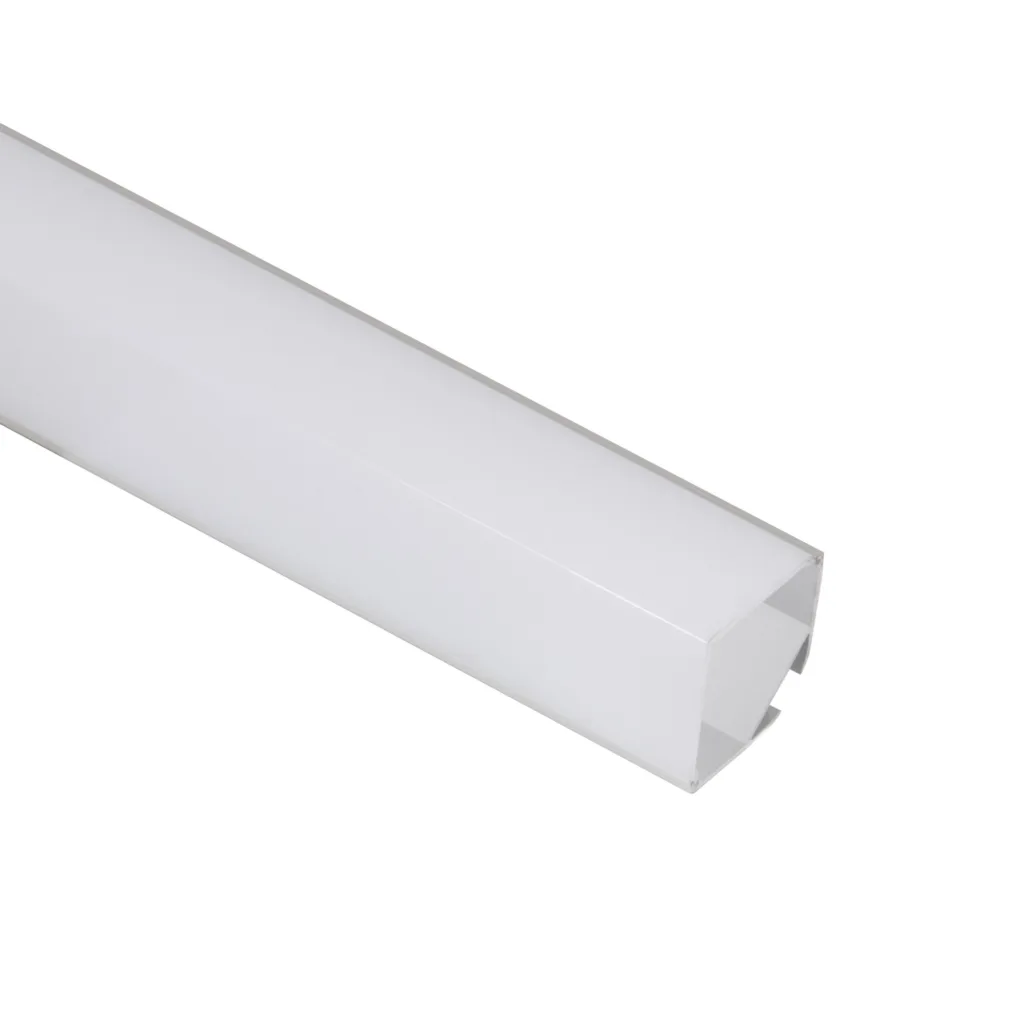 Профиль алюминиевый угловой/подвесной ORION-GREAT 3030Q с экраном квадрат, цвет алюминий, 2м, AKS