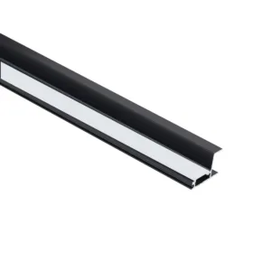 Профиль алюминиевый накладной/торцевой CAPELLA-3018B, с экраном, цвет черный, 2м (для 18 ДСП), AKS