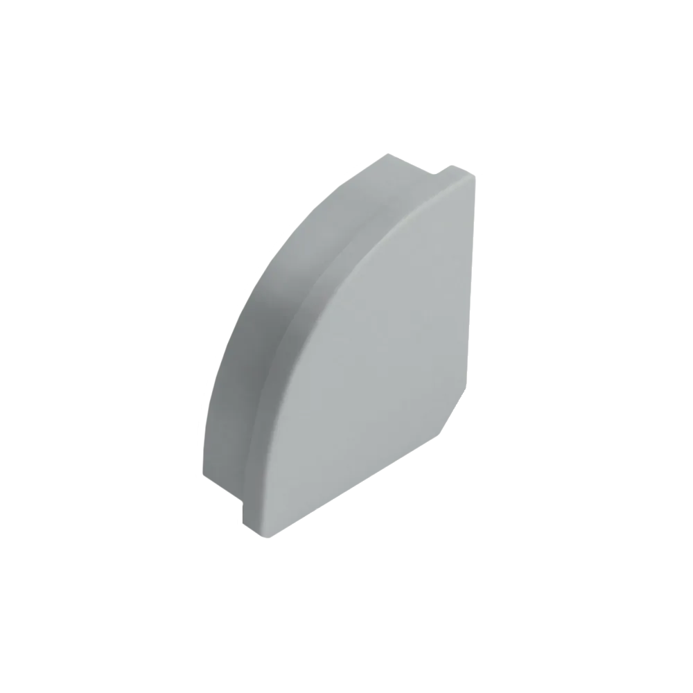 Заглушка для профиля AQ FORM углового 16х16 серая