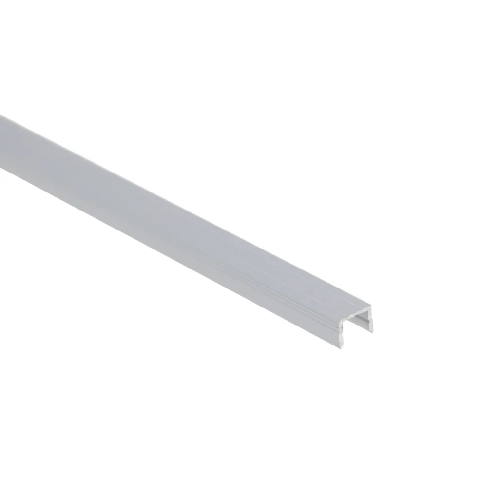 Профиль алюминиевый накладной NAVI-0806B с экраном, узкий, цвет алюминий, 2м, AKS