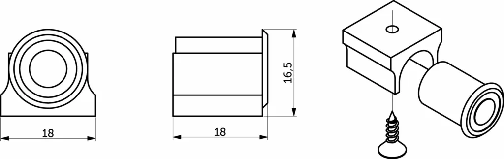 Выключатель сенсорный, с диммированием, врезной/накладной, 12V/24V, 60W/120W, для блоков питания Splitter, черный, AKS