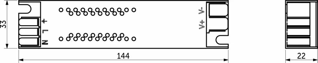 Блок питания Indoor 60W/12V, серия 7, компактный, быстрозажимные клеммы, AKS