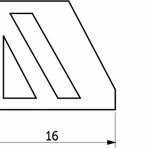 Заглушка к алюминиевому профилю Triline mini (Starline Micro), серая, левая, HLT