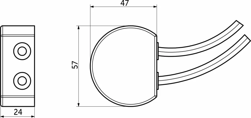Блок питания Wall 60W/24V в подрозетник, IP67, водонепроницаемый, AKS