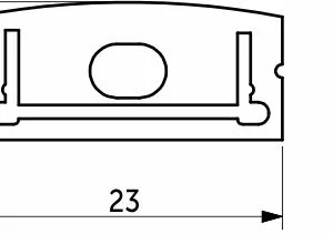 Заглушка к алюминиевому профилю SIRIUS-2310M, серый, AKS
