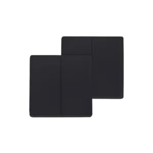 Выключатель кинетический, с реле, проходной, 2 клавиши, черный, AKS