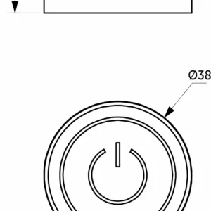Выключатель беспроводной, сенсорный, для контроллера CRS-WR9810A, кнопка, черный, AKS