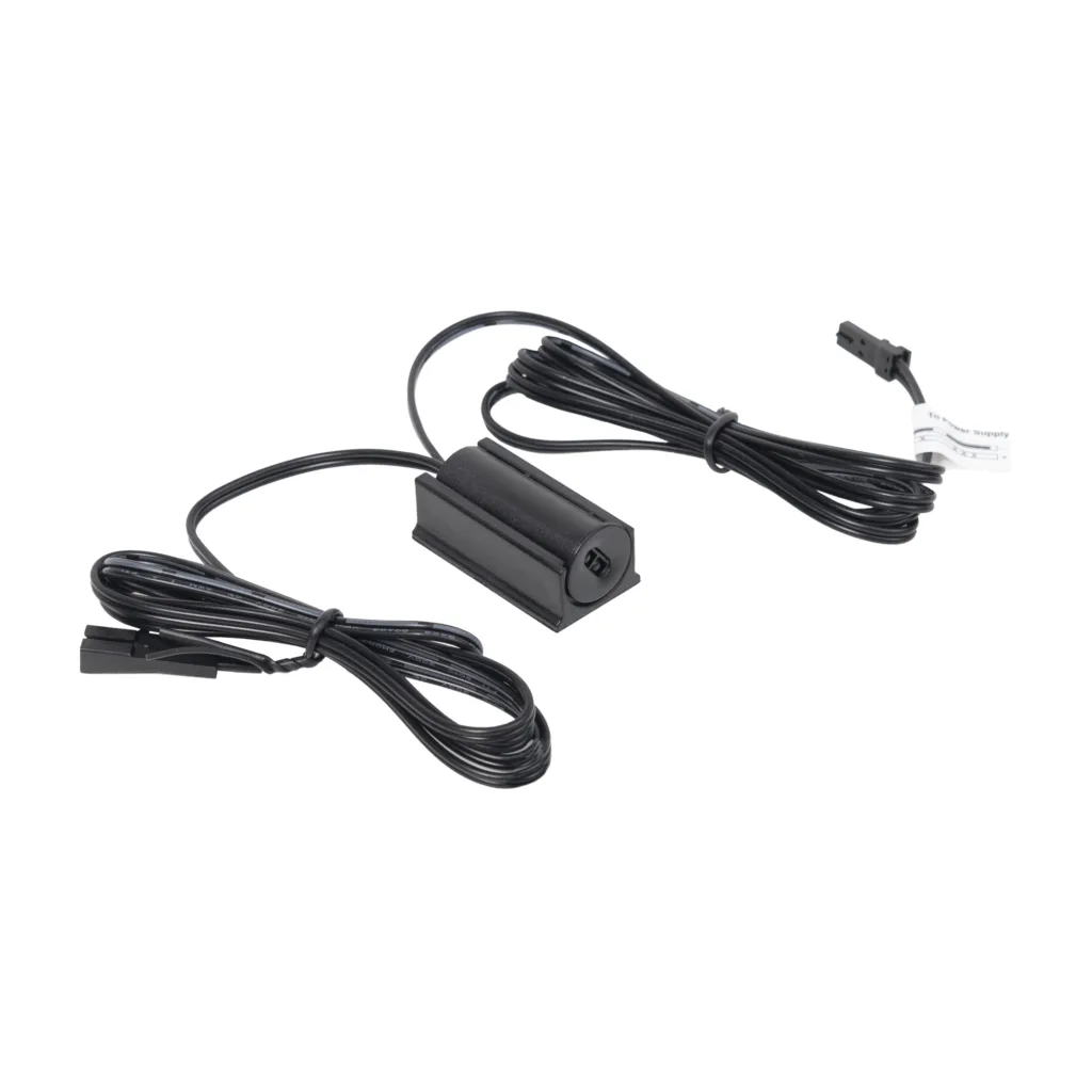 Выключатель бесконтактный на преграду, накладной/врезной, 12/24V, 60W/100W, D14мм, черный, AKS