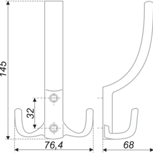 Мебельный крючок K305.01BAB.2