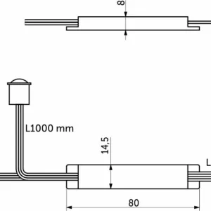 Выключатель бесконтактный на движение (PIR), двойной, врезной/накладной, 12/24V, 60W/100W, белый, AKS