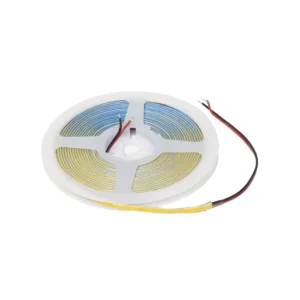 Лента светодиодная COB - 12W/m, 24V, 5мм, 400 д/м, IP20, нейтральный белый (4000K), CRI>90, 1100 Lm, узкая, 5м, AKS