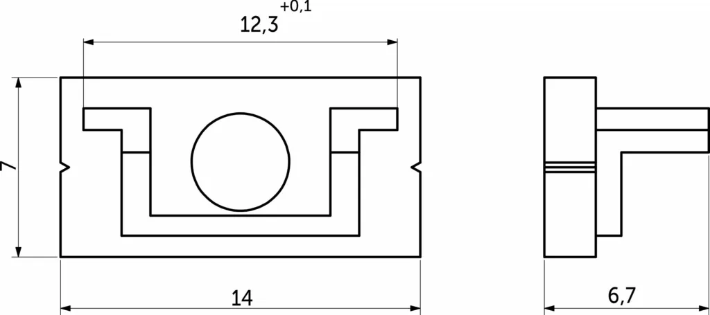 Заглушка к алюминиевому профилю SIRIUS-1407S, цвет серый, AKS