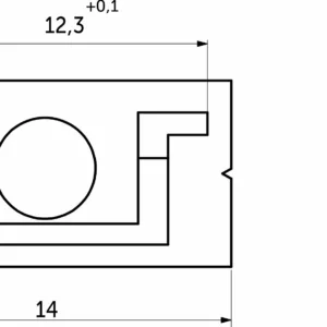 Заглушка к алюминиевому профилю SIRIUS-1407S, цвет белый, AKS