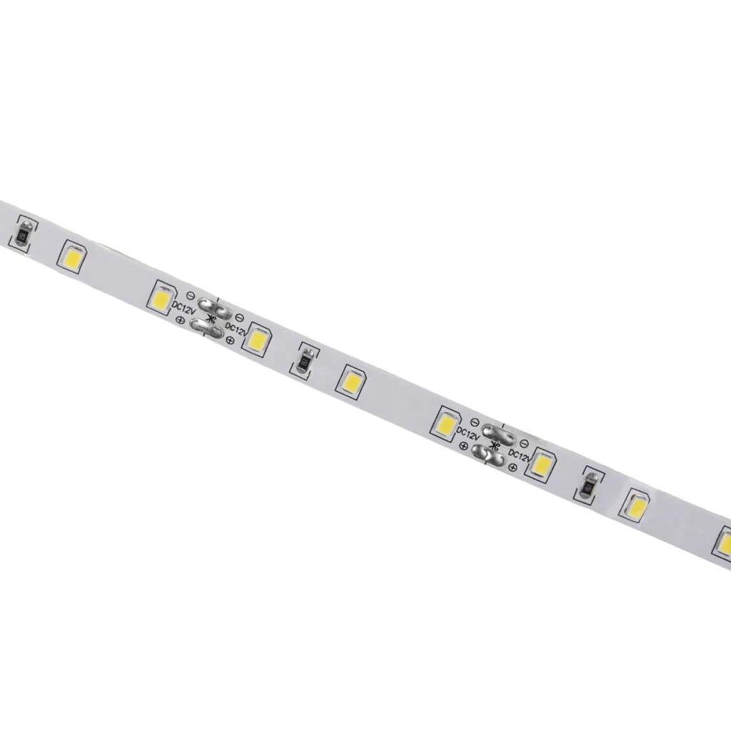 Лента светодиодная - 4,8W/m, 12V, 8мм, 2835, 60 д/м, IP20, нейтральный белый (4000K), CRI>80, 550 Lm, 5м, AKS