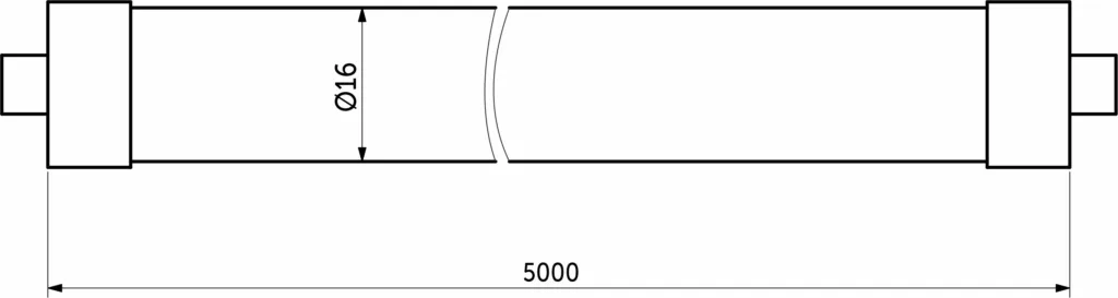 Светодиодная веревка 15W/m, 24V, 16мм, IP65, нейтральный белый (4000K) - 5м, AKS