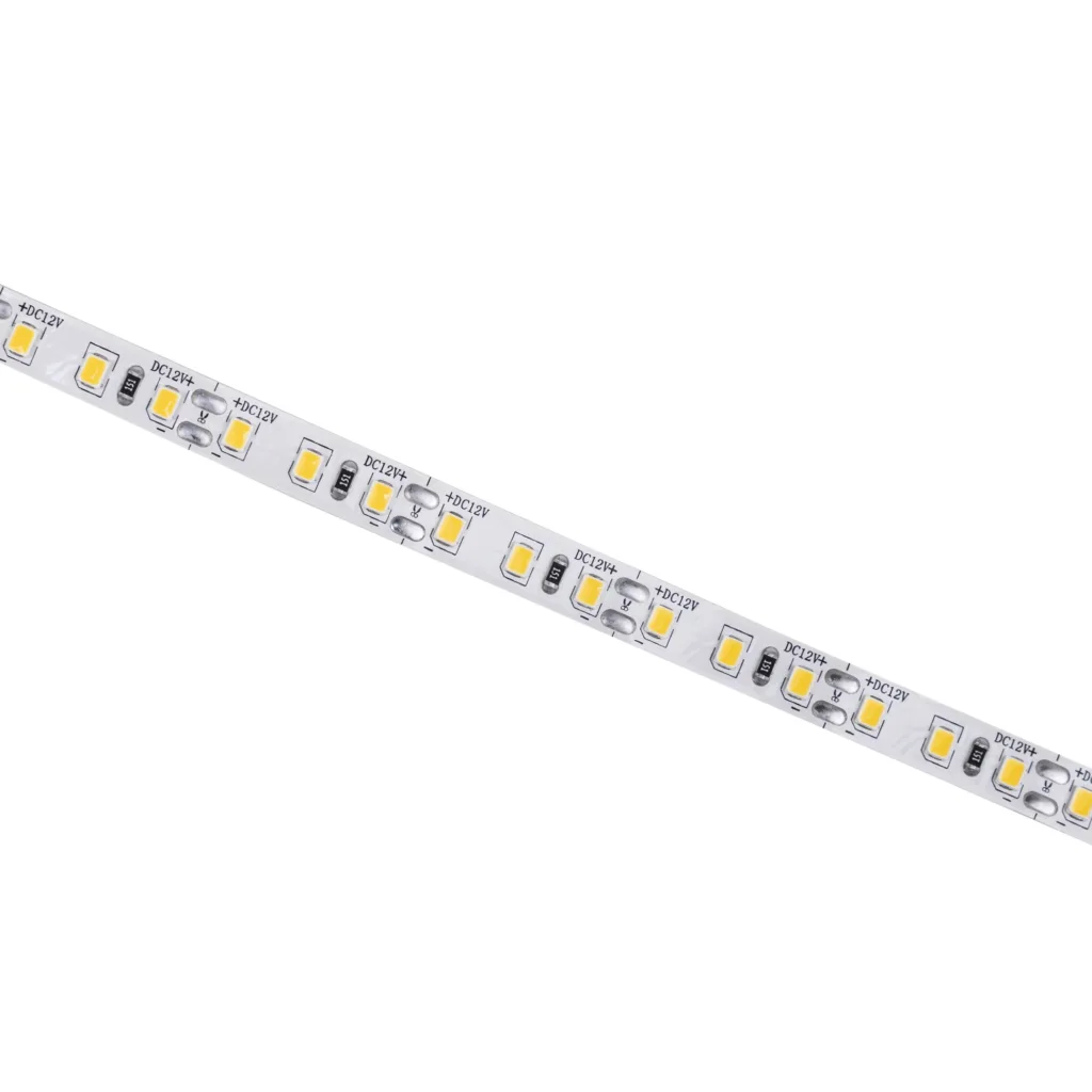 Лента светодиодная - 9,6W/m, 12V, 8мм, 2835, 120 д/м, IP20, холодный белый (6000K), CRI>80, 1100 Lm, 5м, AKS