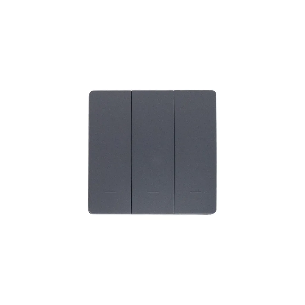 Выключатель кинетический, с реле, 3 клавиши, графит, AKS