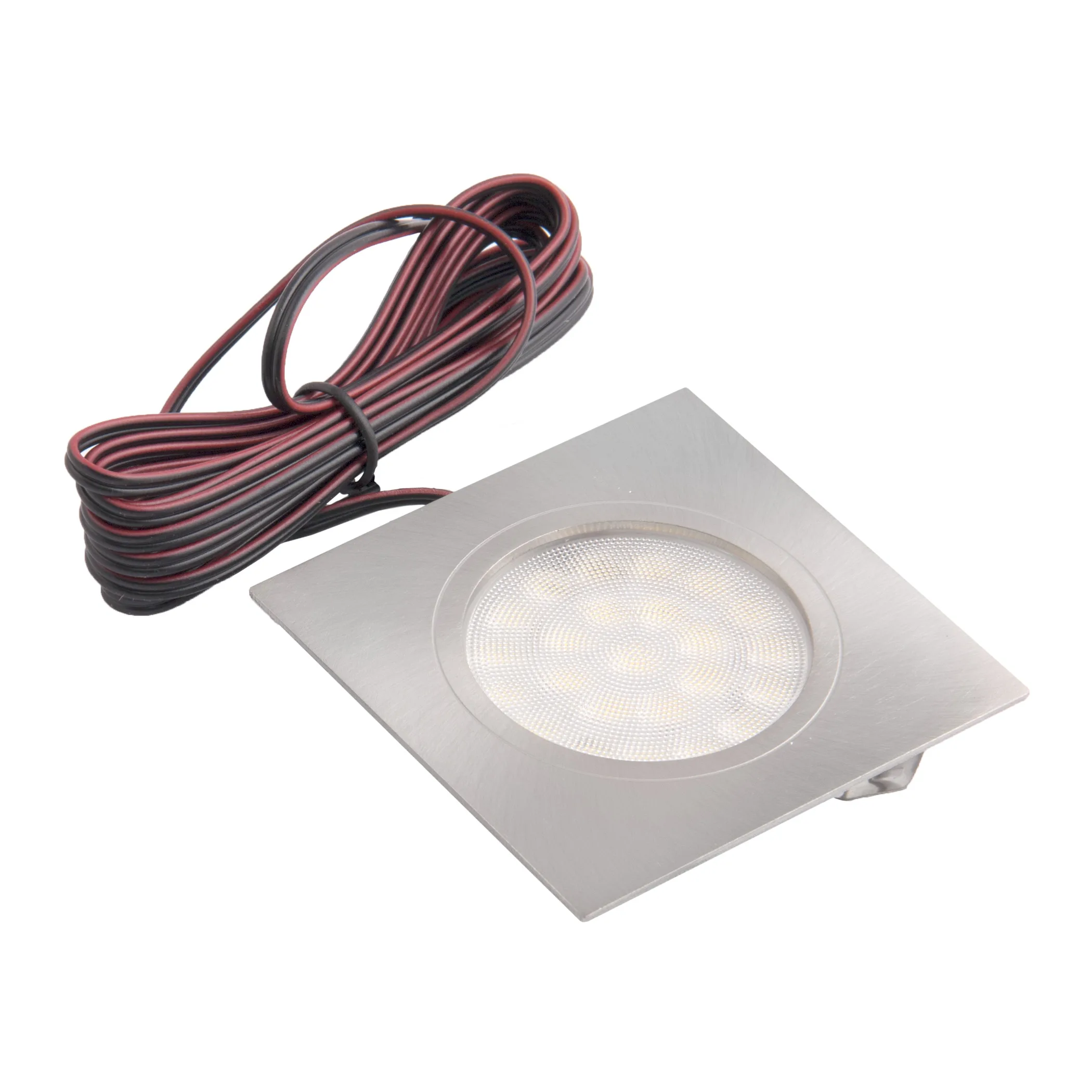 Светильник светодиодный Moon, врезной, 2W, 12V, квадратный, хром, нейтральный белый (4000К), AKS