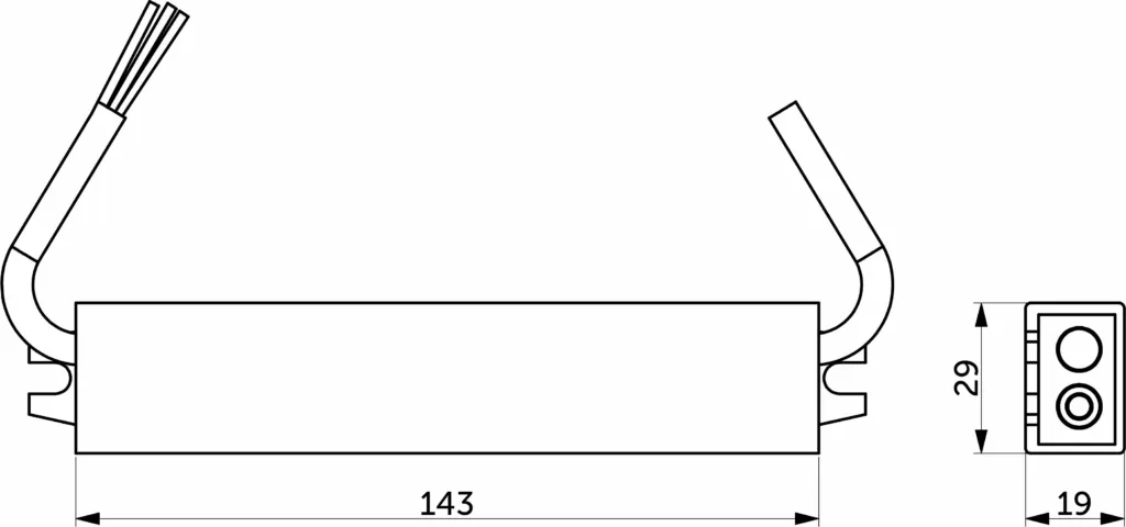Блок питания Aqua 36W/12V, IP67, водонепроницаемый, AKS