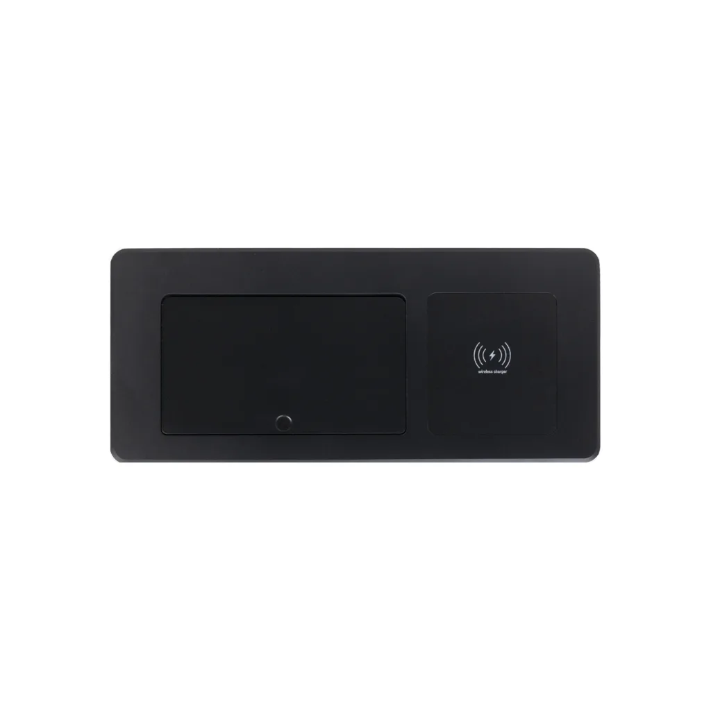 Выдвижной удлинитель Nova 5, 2 розетки, USB A + C, беспроводная зарядка, черный, AKS