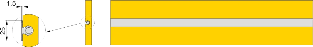 Выпрямитель фасада AQ LINER 01 врезной декоративный 1600-2000 мм белый