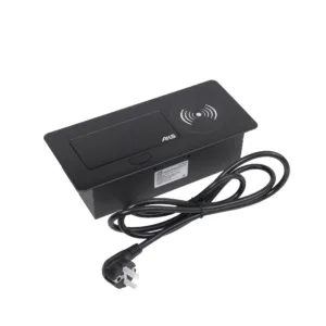 Выдвижной удлинитель Nova 5, 1 розетка, USB A + C, беспроводная зарядка, черный, AKS